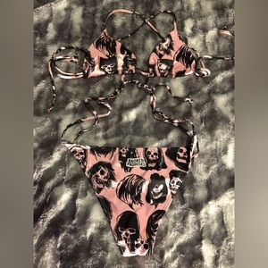 💀BROKEN PROMISES (ZUMIEZ) GOTH grim reaper bikini 🖤